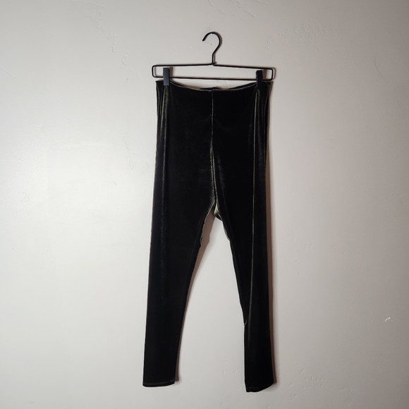 Commando Control Velvet Perfect Control Slimming Leggings In Dark Olive Size XL - Picture 2 of 7